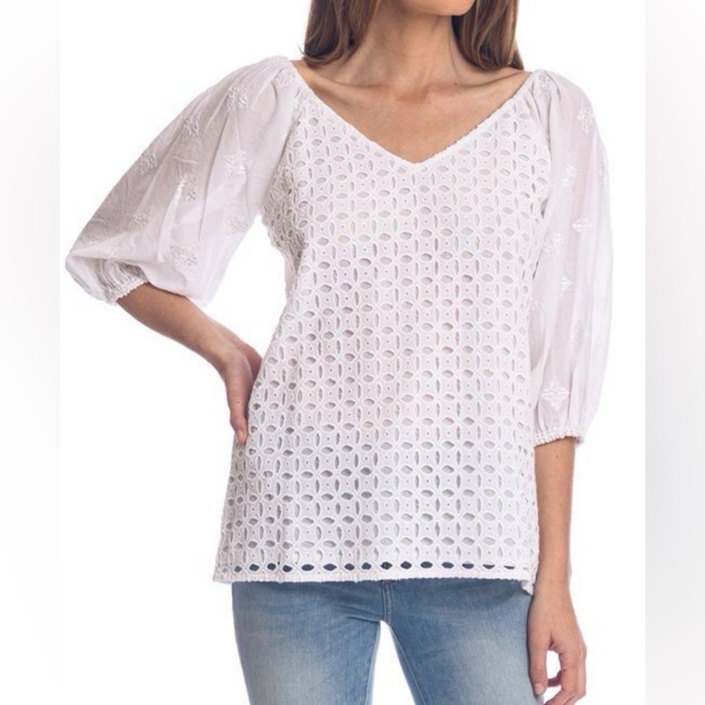 Tolani Betty Rouched Shoulder Top